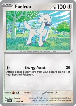 Furfrou Pokemon card from Shrouded Fable, card number 51