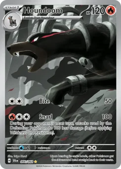 Houndoom Pokemon card from Shrouded Fable, card number 66