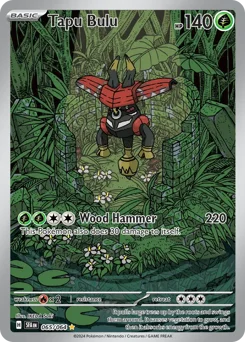 Tapu Bulu Pokemon card from Shrouded Fable, card number 65