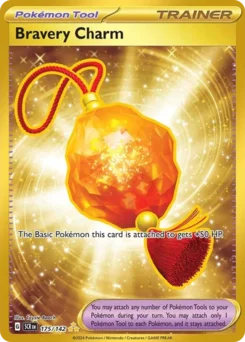 Bravery Charm Pokemon card from Stellar Crown, card number 175