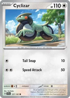 Cyclizar Pokemon card from Stellar Crown, card number 127