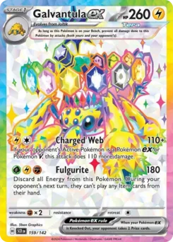Galvantula ex Pokemon card from Stellar Crown, card number 159