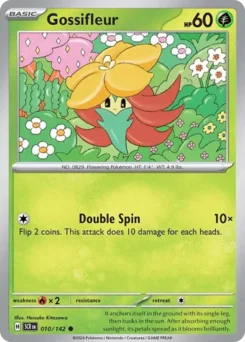 Gossifleur Pokemon card from Stellar Crown, card number 10