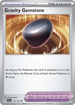 Gravity Gemstone Pokemon card from Stellar Crown, card number 137