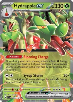 Hydrapple ex Pokemon card from Stellar Crown, card number 14