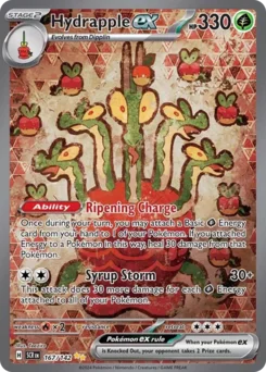Hydrapple ex Pokemon card from Stellar Crown, card number 167