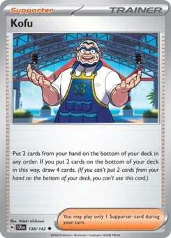 Kofu Pokemon card from Stellar Crown, card number 138