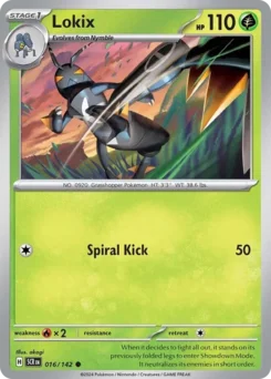 Lokix Pokemon card from Stellar Crown, card number 16