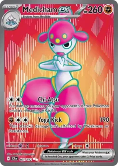 Medicham ex Pokemon card from Stellar Crown, card number 161