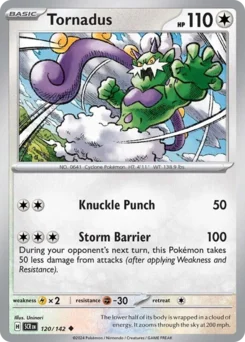 Tornadus Pokemon card from Stellar Crown, card number 120