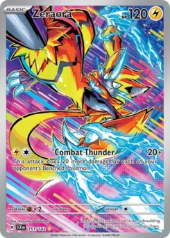 Zeraora Pokemon card from Stellar Crown, card number 151