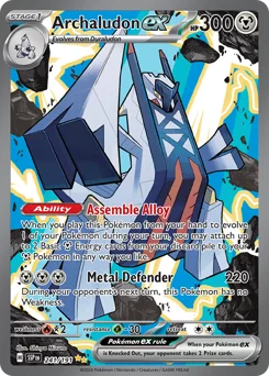 Archaludon ex Pokemon card from Surging Sparks, card number 241