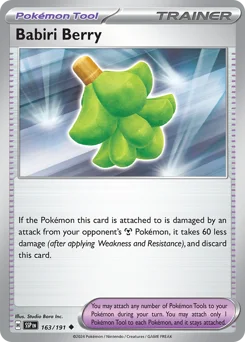 Babiri Berry Pokemon card from Surging Sparks, card number 163