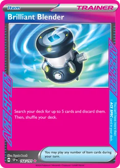 Brilliant Blender Pokemon card from Surging Sparks, card number 164