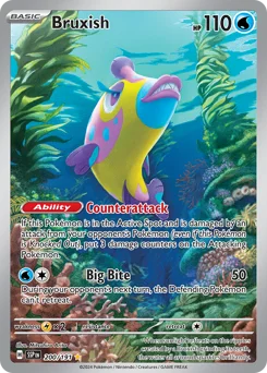 Bruxish Pokemon card from Surging Sparks, card number 200