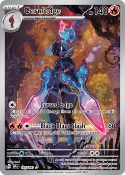 Ceruledge Pokemon card from Surging Sparks, card number 197