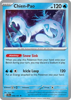 Chien-Pao Pokemon card from Surging Sparks, card number 56
