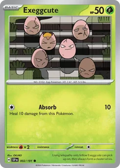 Exeggcute Pokemon card from Surging Sparks, card number 2