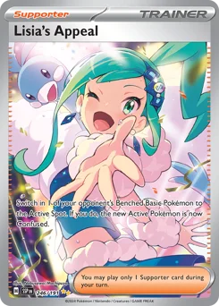Lisia's Appeal Pokemon card from Surging Sparks, card number 246