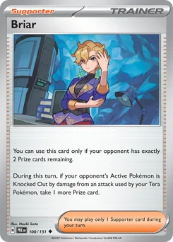Briar Pokemon card from Prismatic Evolutions, card number 100