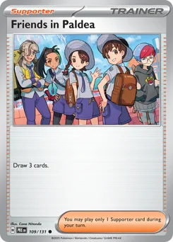 Friends in Paldea Pokemon card from Prismatic Evolutions, card number 109