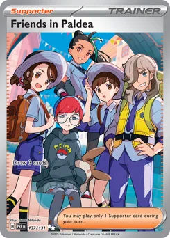 Friends in Paldea Pokemon card from Prismatic Evolutions, card number 137