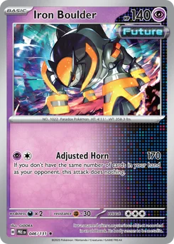 Iron Boulder Pokemon card from Prismatic Evolutions, card number 46