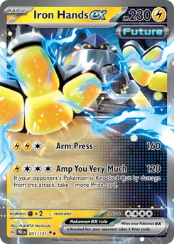Iron Hands ex Pokemon card from Prismatic Evolutions, card number 31