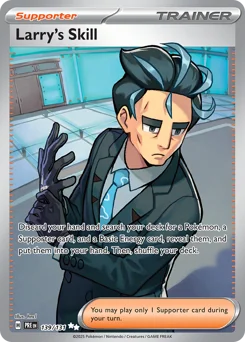 Larry's Skill Pokemon card from Prismatic Evolutions, card number 139