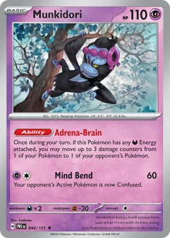 Munkidori Pokemon card from Prismatic Evolutions, card number 44