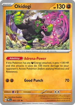 Okidogi Pokemon card from Prismatic Evolutions, card number 57