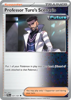 Professor Turo's Scenario Pokemon card from Prismatic Evolutions, card number 121