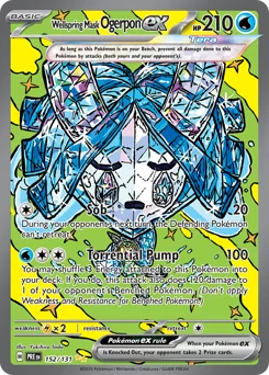 Wellspring Mask Ogerpon ex Pokemon card from Prismatic Evolutions, card number 152