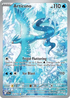 Articuno Pokemon card from Journey Together, card number 161