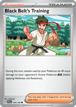 Black Belt's Training Pokemon card from Journey Together, card number 144