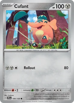 Cufant Pokemon card from Journey Together, card number 109
