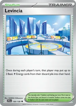 Levincia Pokemon card from Journey Together, card number 150