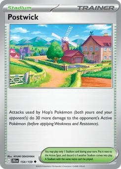 Postwick Pokemon card from Journey Together, card number 154