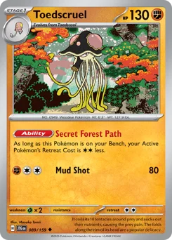 Toedscruel Pokemon card from Journey Together, card number 89
