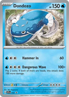 Dondozo Pokemon card from Scarlet & Violet Black Star Promos, card number 12