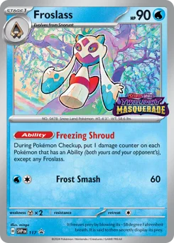 Froslass Pokemon card from Scarlet & Violet Black Star Promos, card number 117