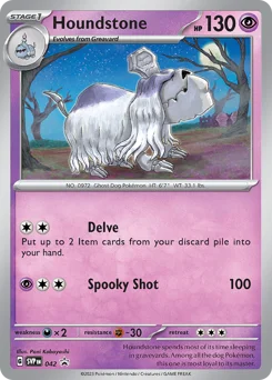 Houndstone Pokemon card from Scarlet & Violet Black Star Promos, card number 42