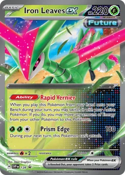 Iron Leaves ex Pokemon card from Scarlet & Violet Black Star Promos, card number 128