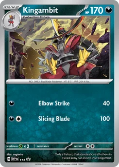 Kingambit Pokemon card from Scarlet & Violet Black Star Promos, card number 113