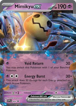 Mimikyu ex Pokemon card from Scarlet & Violet Black Star Promos, card number 4