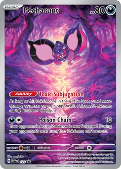 Pecharunt Pokemon card from Scarlet & Violet Black Star Promos, card number 129