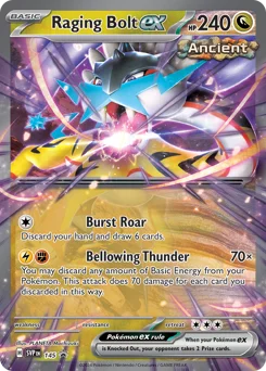 Raging Bolt ex Pokemon card from Scarlet & Violet Black Star Promos, card number 145