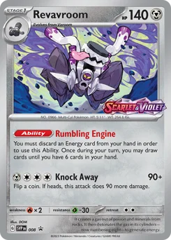 Revavroom Pokemon card from Scarlet & Violet Black Star Promos, card number 8