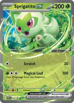 Sprigatito ex Pokemon card from Scarlet & Violet Black Star Promos, card number 87