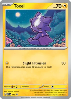 Toxel Pokemon card from Scarlet & Violet Black Star Promos, card number 119